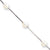 Rhodium-Plated White Glass Pearl Bracelet