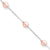 Rhodium-Plated Pink Glass Pearl Bracelet