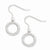 Rhodium-plated CZ Circle Earrings