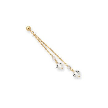 Gold-plated Crystal Drop Earrings