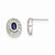 Rhodium-plated September Birthstone Oval CZ Earrings