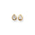 Gold-plated April Birthstone Teardrop CZ Earrings