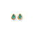 Gold-plated May Birthstone Teardrop CZ Earrings
