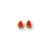Gold-plated July Birthstone Teardrop CZ Earrings