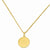Gold-Plated Medium Satin Round Engraveable Disc Necklace