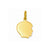 Small Engraveable Boy's Head Charm in Gold-Plated