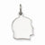 Rhodium-Plated Small Engraveable Girl's Head Charm hide-image