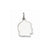 Small Engraveable Girl's Head Charm in Rhodium-Plated