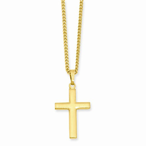 Gold-Plated Medium Cross Necklace