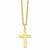 Gold-Plated Medium Cross Necklace