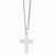 Rhodium-Plated Medium Cross Necklace
