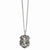 Rhodium-Plated St Michael Medal Necklace