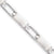 Rhodium-Plated Rectangle Open Link Bracelet