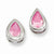 Rhodium-plated October Birthstone Teardrop CZ Earrings
