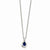 Rhodium-Plated September Birthstone Teardrop CZ Necklace