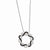 Rhodium-Plated Filigree Black & White CZ Pendant On Necklace