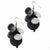 Black Hamba Wood Sequin 1.25in Dangle Earrings