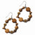 Silver-tone Natural Hamba Wood 2.25in Dangle Earrings