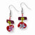 Multicolored Coconut, Acrylic Bead Sequin 1.75in Dangle Earrings