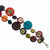 Silver-Tone Multicolored Hamba Wood & Sequin Bracelet