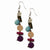 Silver-tone Multicolor Coconut, Acrylic Bead Sequin 3in Earrings