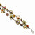Silver-Tone Multicolored Hamba Wood Sequin Acrylic Bead Bracelet