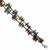 Silver-Tone Multicolored Coconut & Acrylic Bead Bracelet