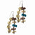 Silver-tone Multicolor Coconut Bead Sequin 2in Dangle Earrings