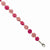 Silver-Tone Pink Hamba Wood Bracelet