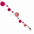 Silver-Tone Pink Coconut and Acrylic Bead Bracelet