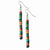 Silver-tone Multicolored Coconut Wood Dangle Earrings