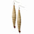 Silver-tone Bamboo Paper Corrugated Dangle Earrings