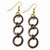 Gold-tone Coconut Dangle Earrings