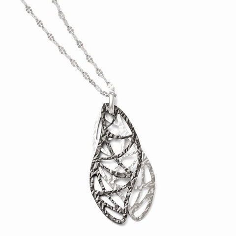Sterling Silver Ruthenium-Plated Necklace