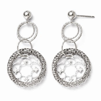 Sterling Silver Post Dangle Earrings