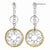 Sterling Silver Gold-tone Flash Plated Post Dangle Earrings