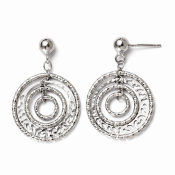 Sterling Silver Post Dangle Earrings