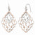 Sterling Silver Rose-tone Flash Plated Dangle Earrings