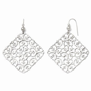 Sterling Silver Shepherd Hook Dangle Earrings