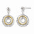 Sterling Silver Gold-tone Flash Plated Post Dangle Earrings