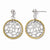 Sterling Silver Gold-tone Flash Plated Post Dangle Earrings