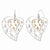 Sterling Silver Rose-tone Flash Plated Dangle Earrings