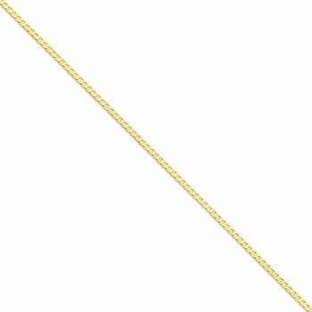14K Yellow Gold Concave Curb (Lightweight) Chain