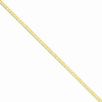 14K Yellow Gold Open Concave Curb Chain