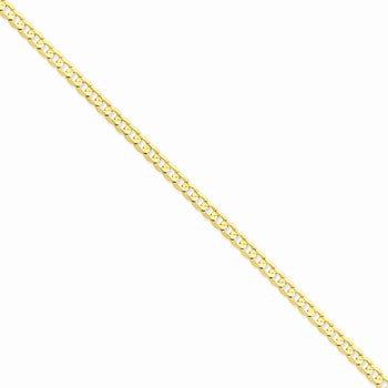 14K Yellow Gold Open Concave Curb Chain