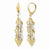 14k Two-tone Fancy Leverback Earrings