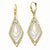 14k Two-tone Fancy Leverback Earrings