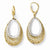 14k Two-tone Fancy Leverback Earrings