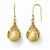 14k Yellow Gold Polished & Satin D/CTeardrop Shepherd Hook Earrings