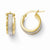 14k Yellow Gold Fancy Glitter Infused Hoop Earrings